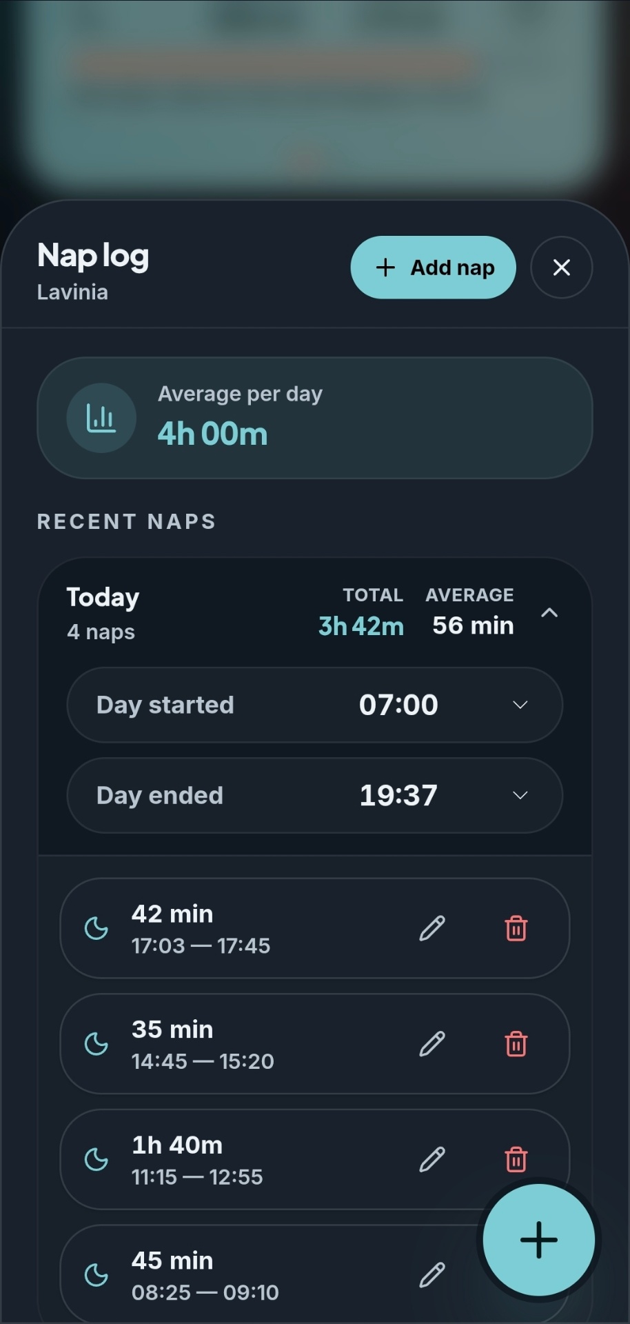 Nap log